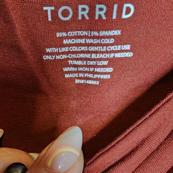 6X 30W Torrid Brown Foxy U Bar Off Shoulder Short Sleeve Top Stretch Plussize fi - Picture 6 of 7